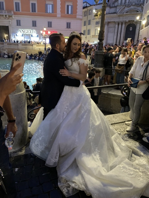 Äh, falsches Bild ... - aber sehr viel Romantik an der Fontana di Trevi!